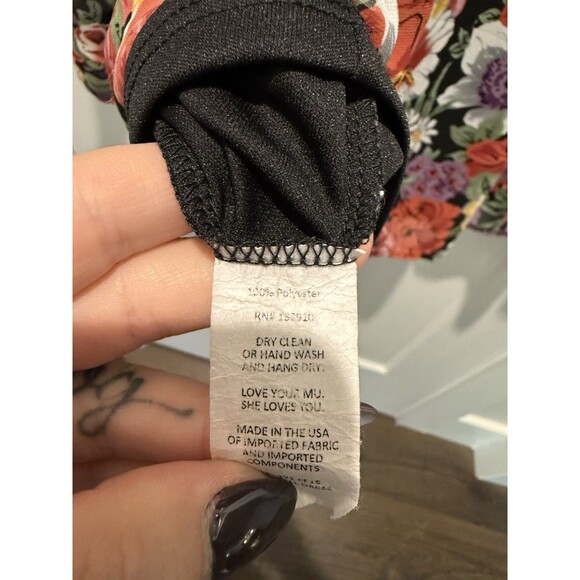 Show Me Your Mumu Bombshell Floral Shift Mini Dress Chiffon Scoop Back small S - Picture 8 of 8